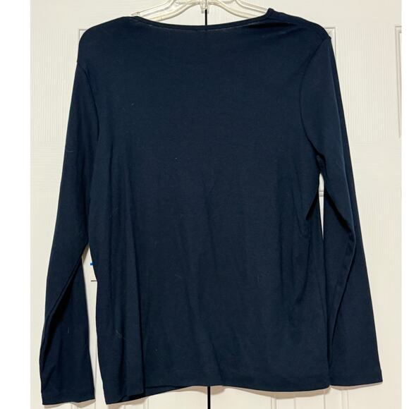 NWT Jones New York Sport Navy Blue Long Sleeve Crew Neck, 1X - Picture 2 of 5